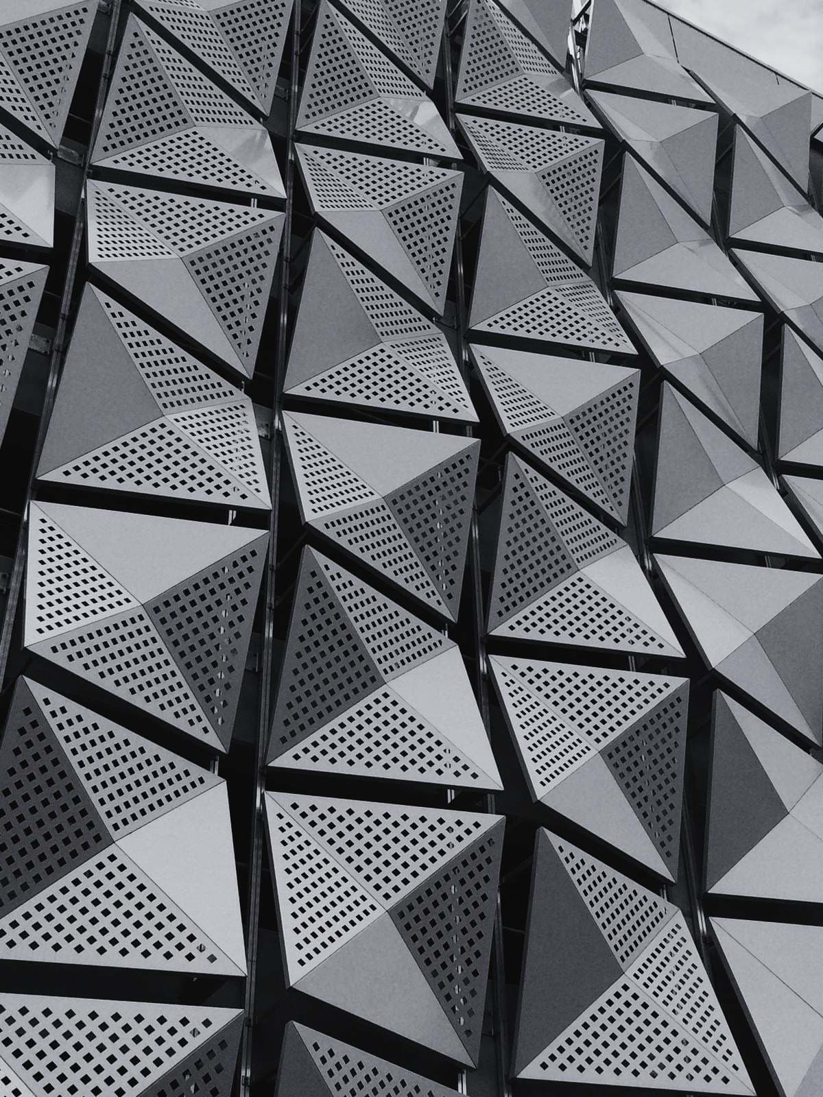 Parametric perforated metal facade